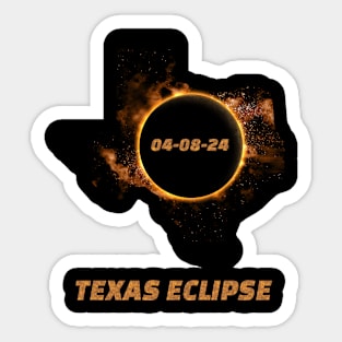 Total Solar Eclipse 2024 Texas Sticker